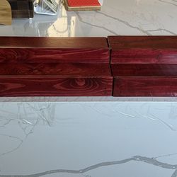 Reclaimed Wood Double Shelves for Bar Area Countertop