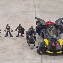 Batman Action Figures And Batmobile