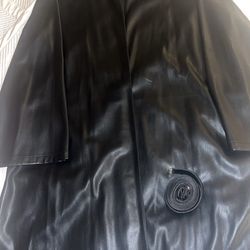 New Faux leather coat size -Large