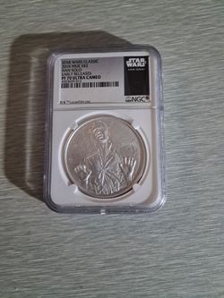 Silver Star Wars Coin Han Solo