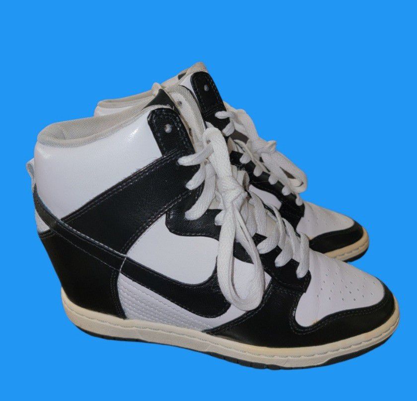 DUNK SKY HIGH (White Black) With Hidden Wedges