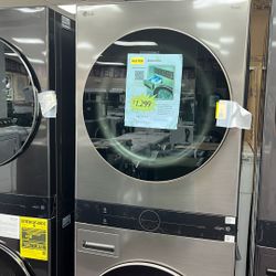 Washer And Dryer Stackable 27” In New Open Box Scratch And Dents 