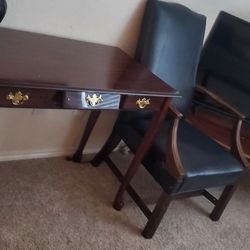 Vtg Coffee Table ,chair And Desk Set 