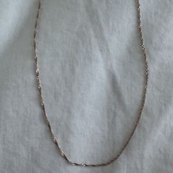 Rose gold silver neckless