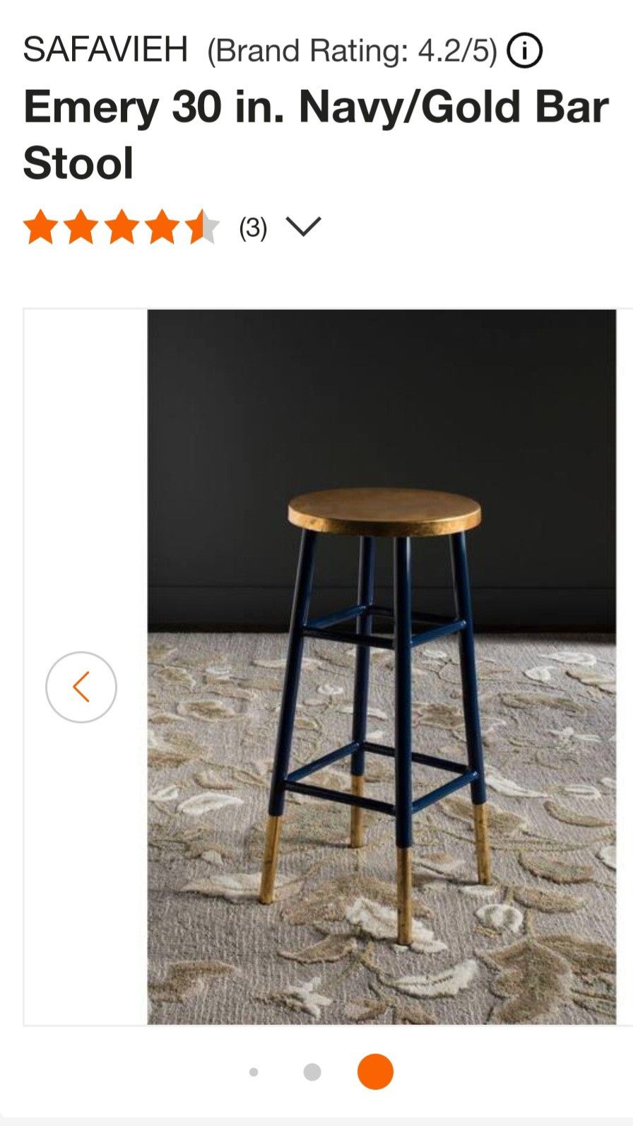 3 Kitchen Bar Stools Chairs