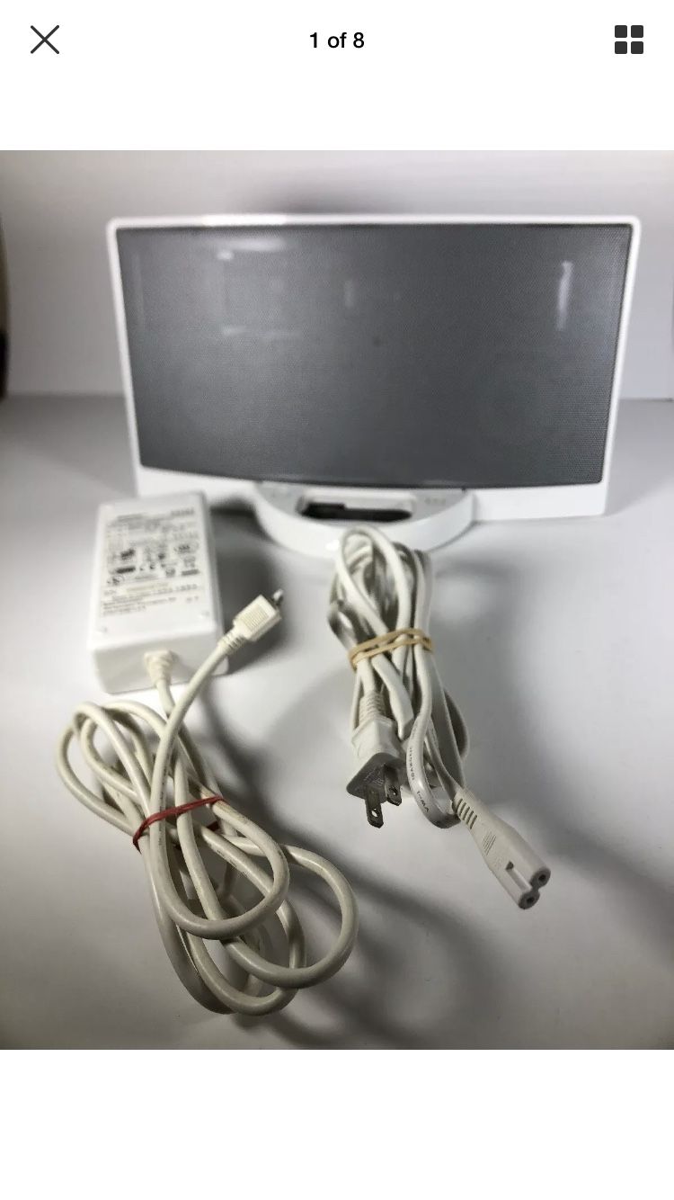 Bose Sounddock 1 30 Pin iPod Speaker w/ Power Cords 8 Pin Adapters Parts/Repair