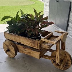 Wagon Wooden Planter 