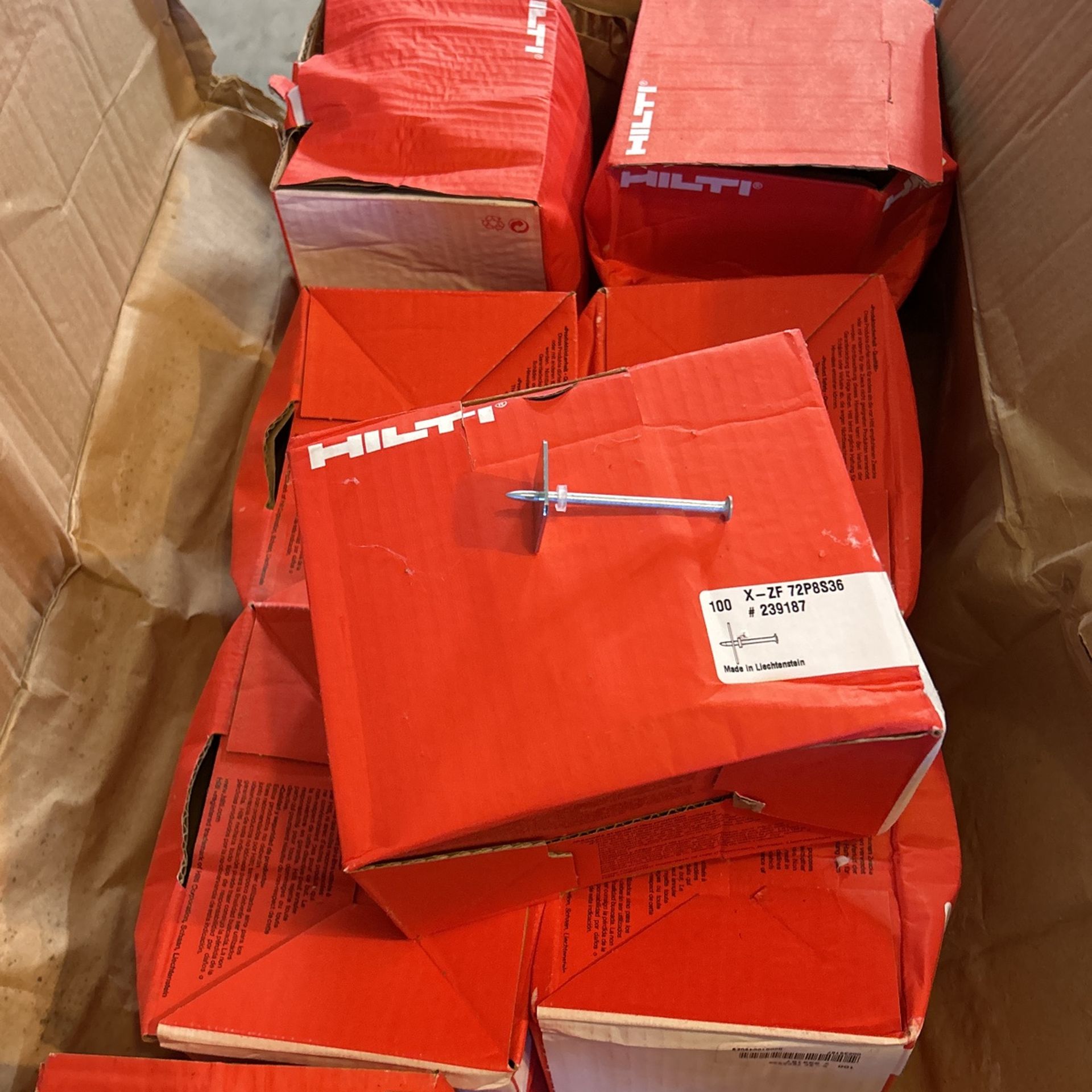 Hilti Galvanized Steel Masonry Nails 7x100pc Box