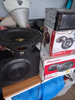 New pioneer speakers 2subwoofers and Kenwood DVD receiver memorial day weekend sale lot