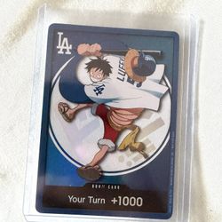 2026 One Piece X Los Angeles Dodgers Monkey D Luffy Don Card Promo