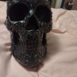 Skull Brush Holder