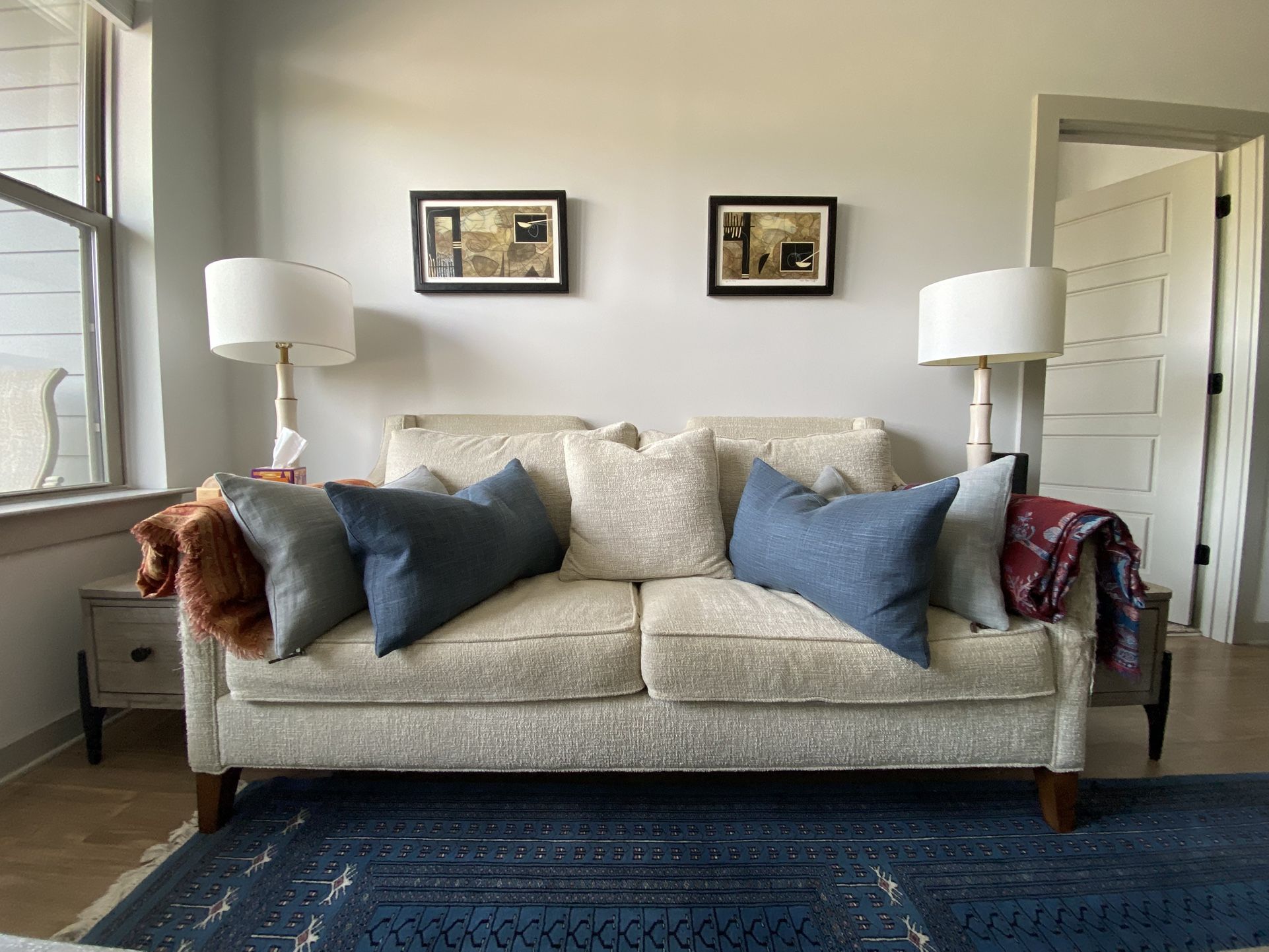Custom 70” Couch + Armchair Set