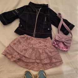 American Girl doll purple outfit 