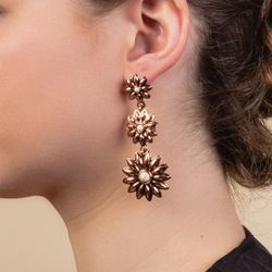 Sunflower Bronze Earrings