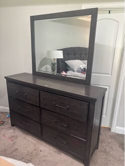 Dresser and mirror