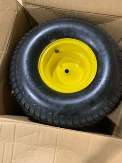 2 Pcs 20x8.00-8nhs Rear Lawn Mower Tubeless Tire & Offset Hub Rim