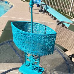 Teal Candle Holder Stand 