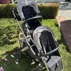 UPPAbaby Vista Double stroller, Bassinet and Piggyback