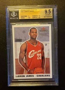 LEBRON JAMES 2003/04 FLEER TRADITION RC BGS GEM MINT 9.5 ROOKIE #261