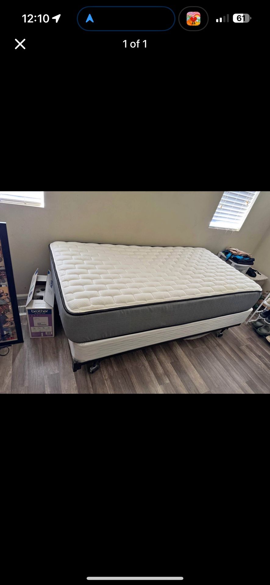 Bed frame And Mattress (can Deliver)
