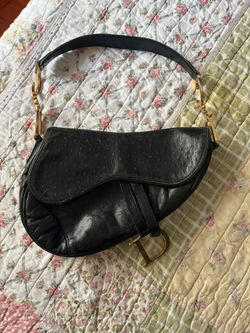 Dior Saddle Bag Ostrich Leather