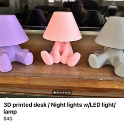 3D printed Desk/Night lights w/LED Lights with Remote