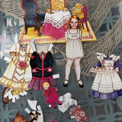 Vintage looking paper dolls
