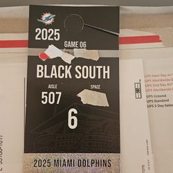 Bills-Dolphins BLACK PARKING PASS