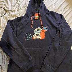 Slowbucks Mens Hoodie 2 XL blue decal with zipper pockets