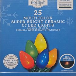 25 multicolor super bright ceramic c7 LED lights

15 ft length