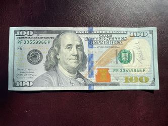 US $100 Bill Series 2017A Signed