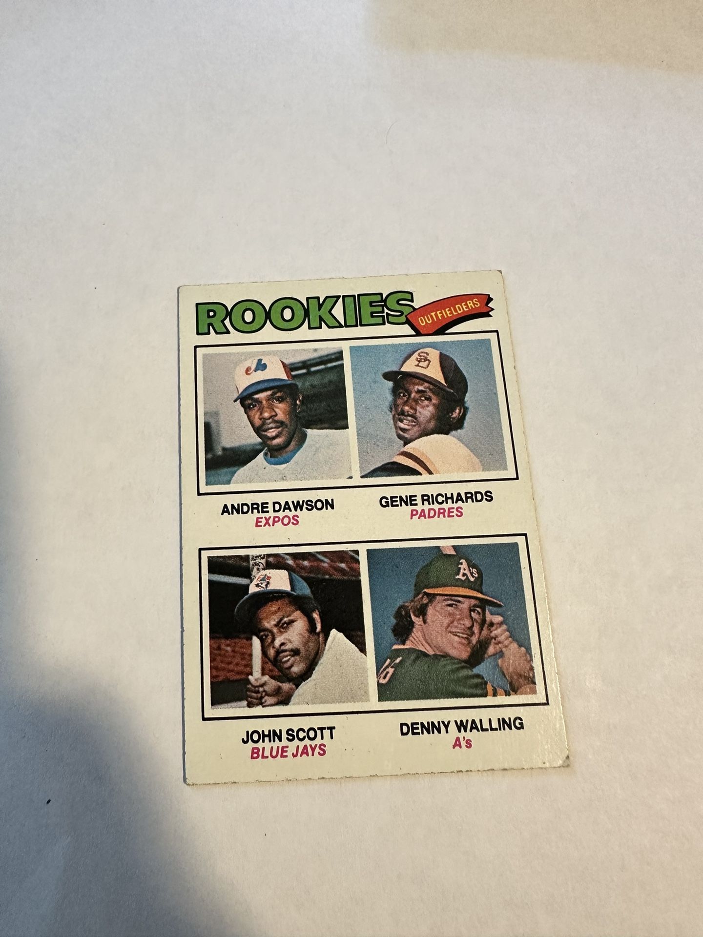 Rookie Outfielders Card