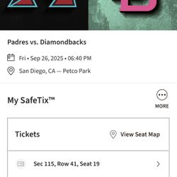Padres vs. Diamondbacks Friday, September 26