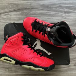 Nike Air Jordan 6 Retro Infrared 23 Size 6.5Y/ 8 Womens