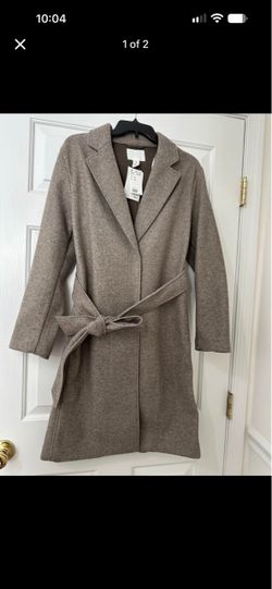 H&M Belted Wool-Blend Wrap Coat