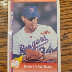 1991 Pacific #92 Nolan Ryan Real Gamer (BLOODY) MLB  Texas Rangers.