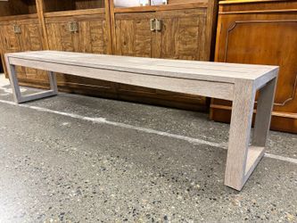 RESTORATION HARDWARE Aegean Weathered Teak Outdoor Dining Bench