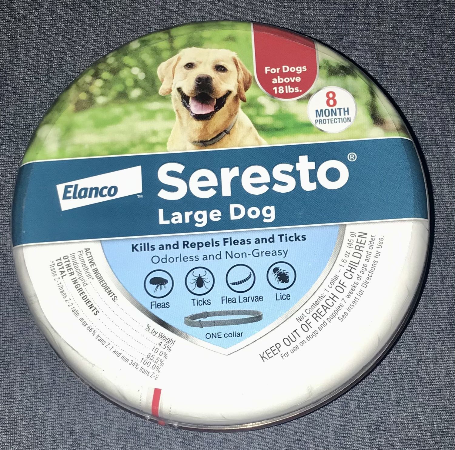 🐶 NEW!! Seresto® Genuine Flea & Tick Large Dog Collar | For Dogs Over 18 Pounds | Value $60