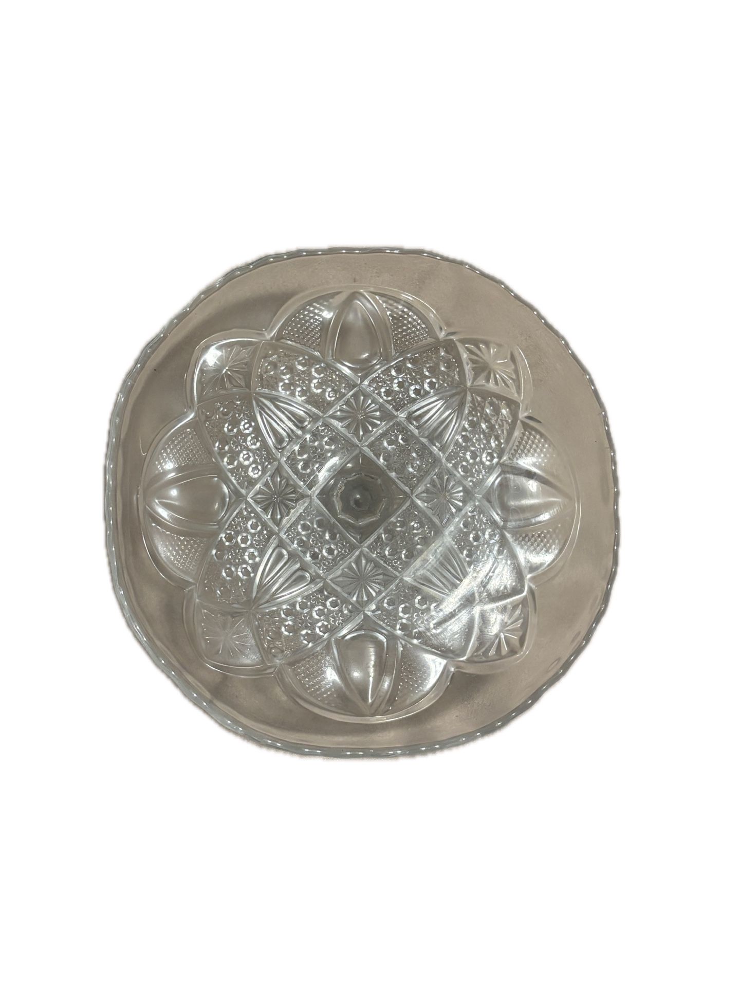 Antique Pressed, Clear Glass Small Cake Plate Or Candy Dish