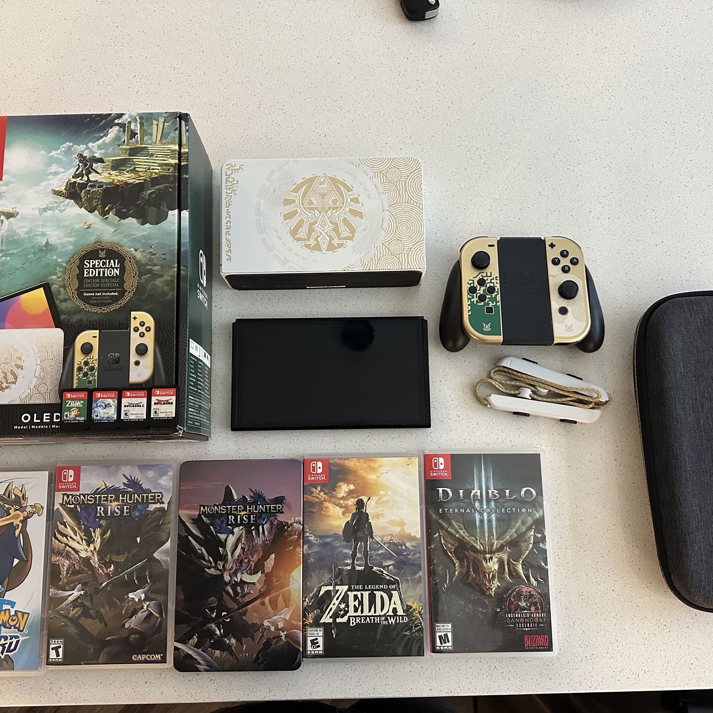 Nintendo Switch Oled Totk Special Edition + Games And More