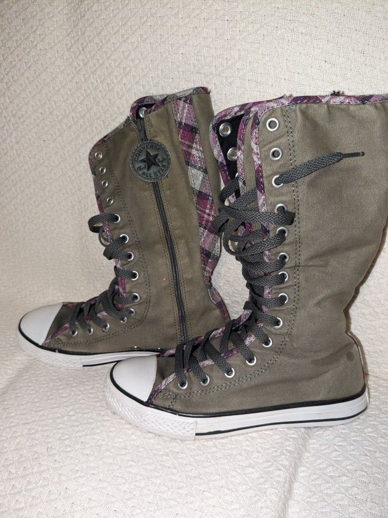 RARE Converse All Star Knee/Calf high Junior 2.5