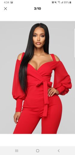 Red Ladies Jumpsuit 