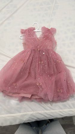 Pink Blush Butterfly Dress 3-4year