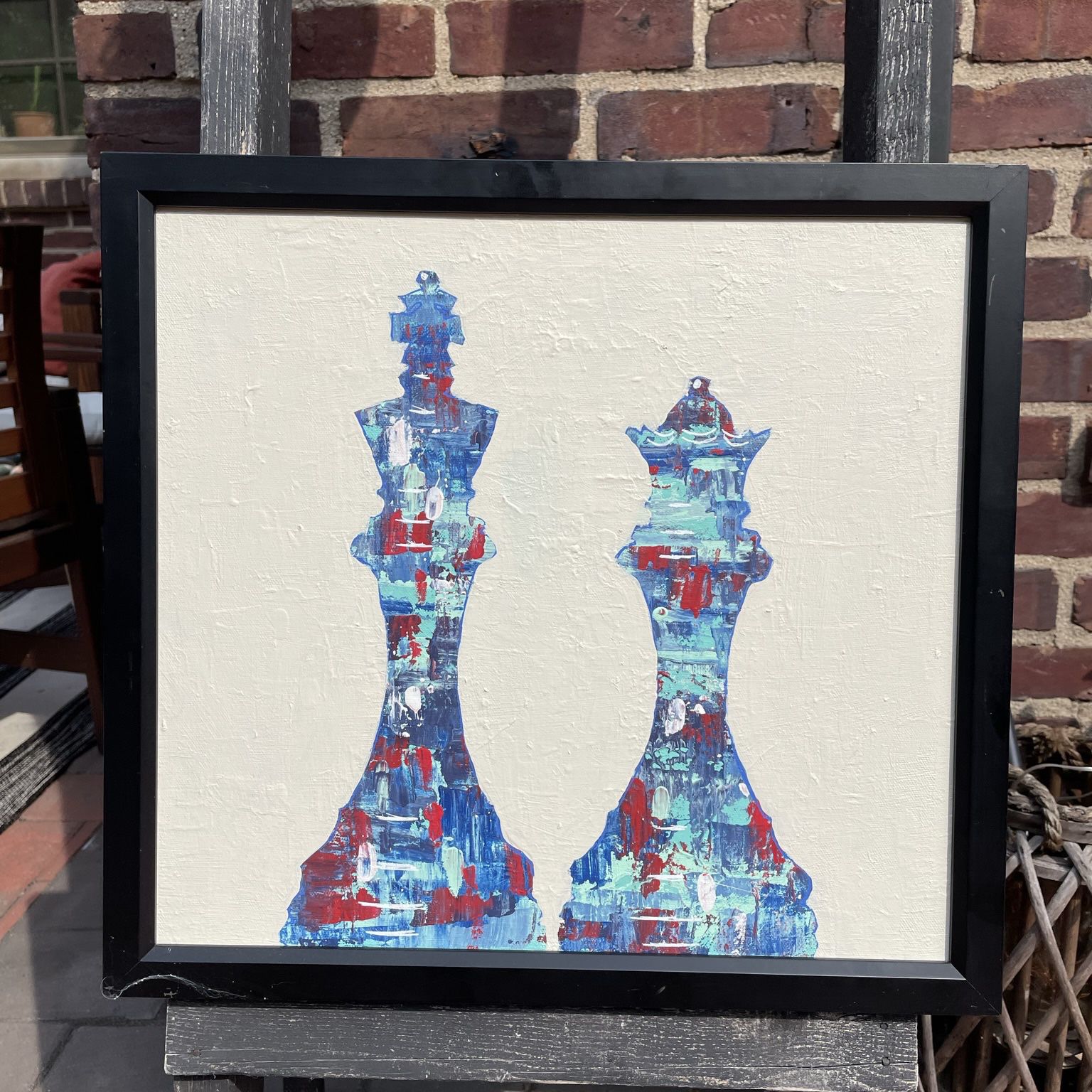King and Queen Chess Pieces NU Creations Art Set Painting Supplies with  Pre-Drawn Canvas – 11