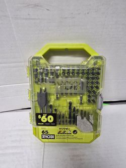 65 pc ryobi  bits  new Open box