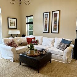 Pottery Barn Three-Piece Sectional Sofa 