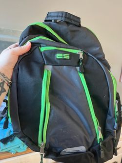 ES Black and Green Backpack