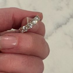 1.5ct Lab Diamond Anniversary/Wedding 5 Stone Band