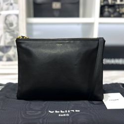 Celine Trio Large Leather Black Shoulder Bag 2019