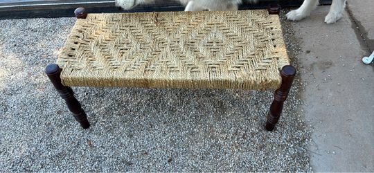 Small Woven rope bench